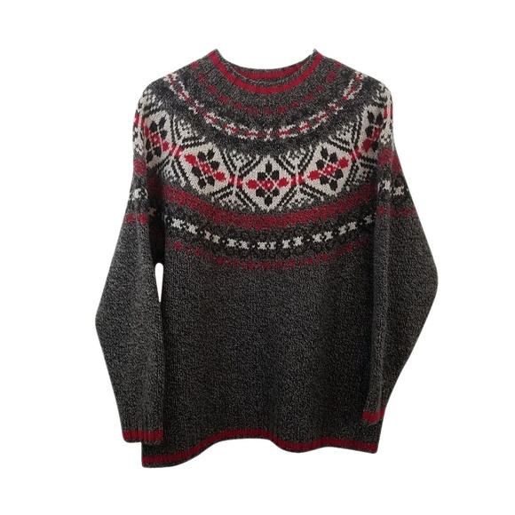 Eddie Bauer Sweaters - Vintage Eddie Bauer Fair Isle 100% Wool Sweater